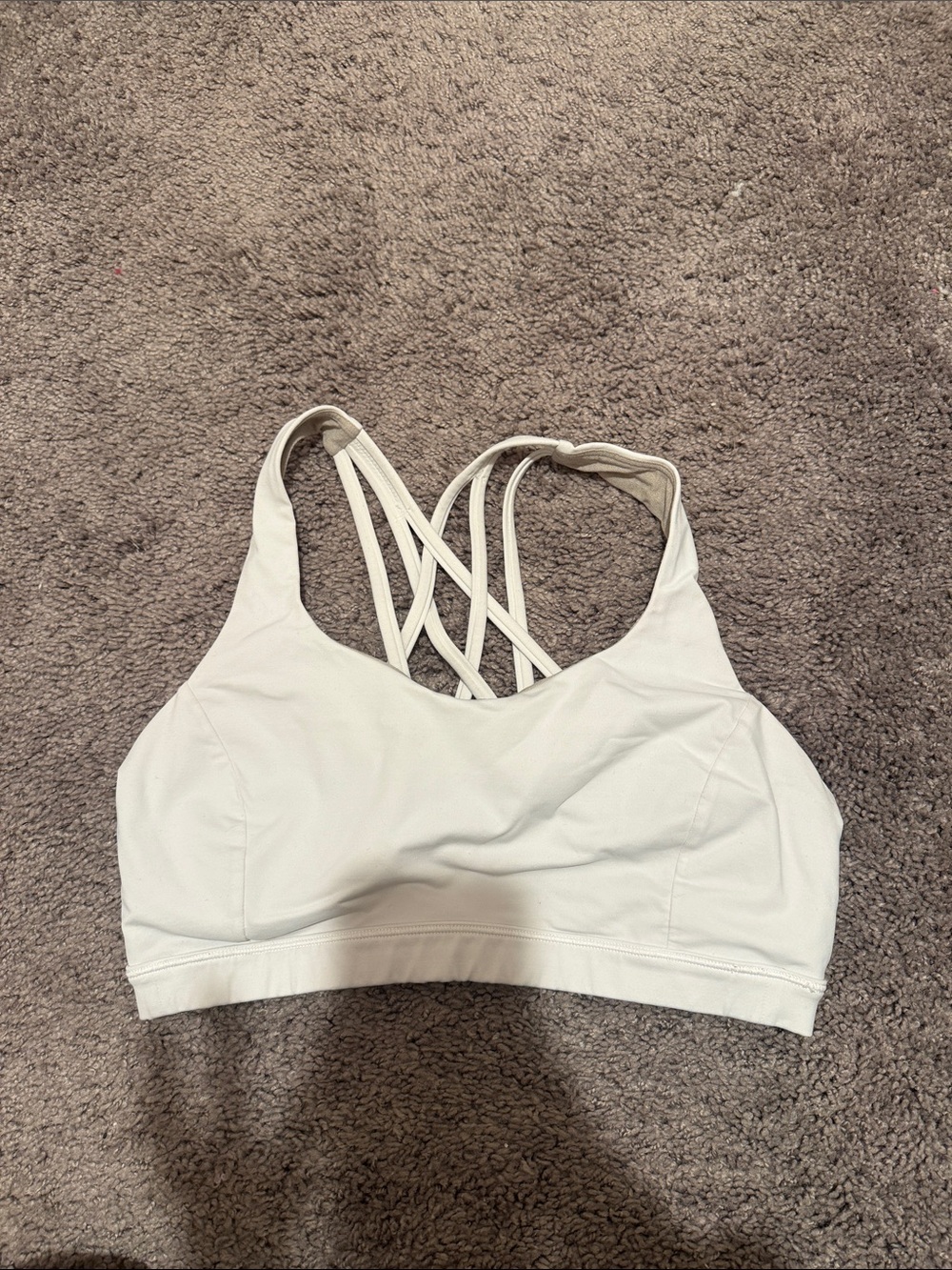 lululemon athletica Cream Strappy Low-Impact Sports Bra